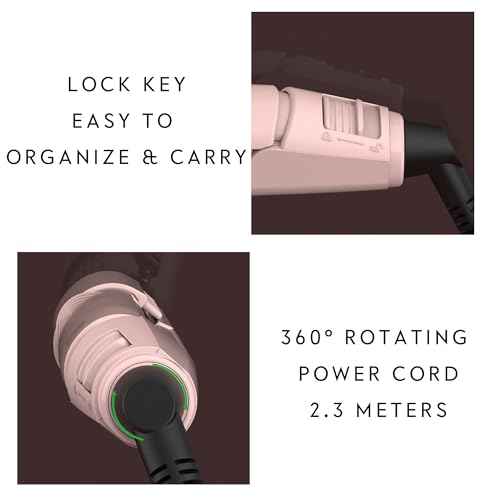 AINA Hair Straightener Comb, Flat Iron with Comb | Titanium Iron 450F | Dual Voltage Hair Straightening | Curling 2 in1 | Resolve Tangled | frizz Free (Babe Pink)