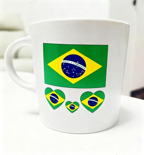Brazil Flag Temporary Tattoos - 40 Pcs Waterproof Face Stickers
