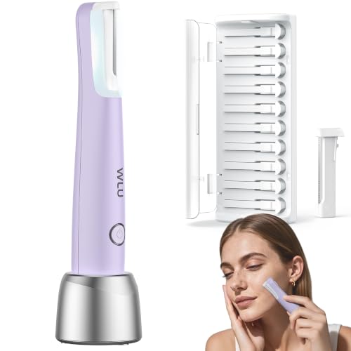 WLU Dermaplane Razor for Women – Peach Fuzz Removal, 3 Speeds, LED