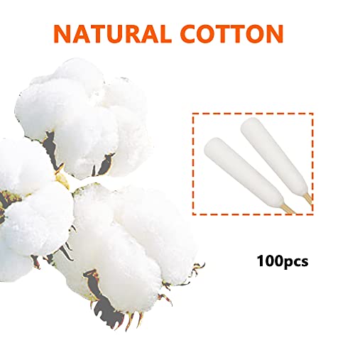 Pet Ear Cleaning Cotton Swabs - 100pcs, 6 Inch