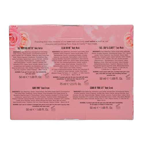 Soap & Glory The Glorious Five Skin Care Gift Set - The Righteous Body Butter Cream, Hand Food Hand Cream, Clean on Me Shower Gel, Vitamin C Facial Cleanser & Exfoliating Body Scrub (5 Count)