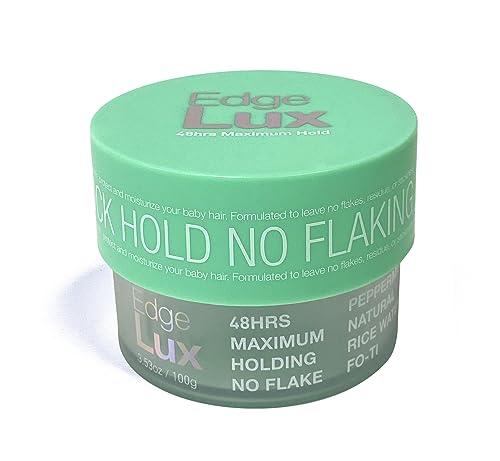 Lux Collection Edge Lux Edge Control Wax 48 Hour Maximum Hold No Flaking Natural Ingredients Scented Conditioning Styling Hair Gel Tamer