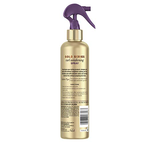 Pantene Gold Series Curl Awakening Spray with Argan Oil, 8.4 Fl Oz