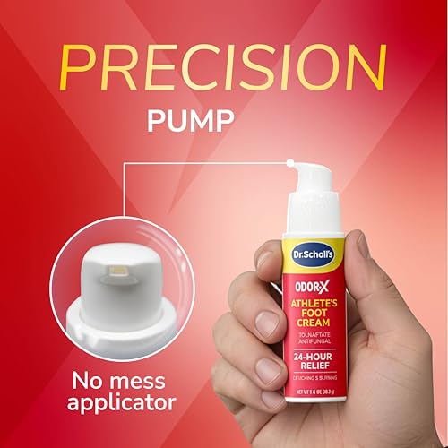 Dr. Scholl's Odor-X Athlete's Foot Antifungal Cream Treatment, 1 oz Pump