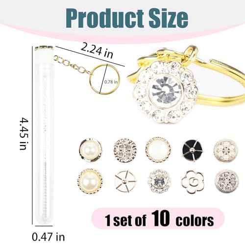 10pcs Mascara Wands Tube Reusable Lash Spoolies Pear Diamond Tube with Keychain Eyelash Brush Tubes Spoolies Lash Extension Brushes Applicators Makeup Tools(Pearl-Diamond-KC)