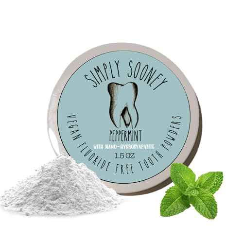 Simply Sooney Remineralizing Vegan Mineral Tooth Powder I Peppermint Nano-hydroxyapatite Formula I Natural Whitening I Stronger Teeth 1.5oz (1.5 oz jar)