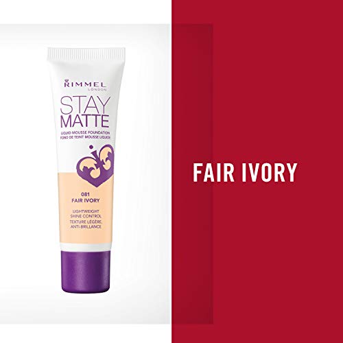 Rimmel, Stay Matte Foundation, Fair Ivory 2 Count (Pack of 1)(packaging may vary)