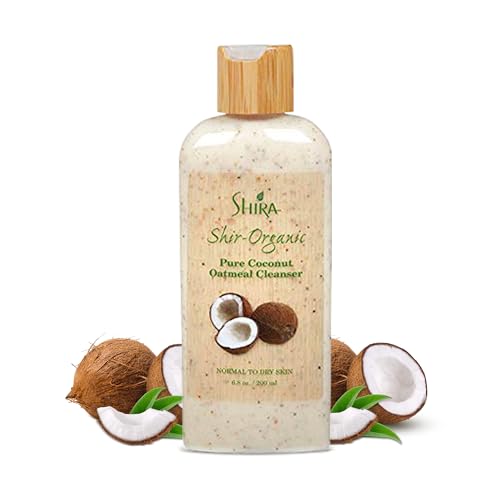 Shira Shir-Organic Pure Coconut Oatmeal Cleanser For Normal To Dry Skin Removes Dead Skin Cells And Provide Nourished Hydrated Soothing Skin.(200ml)