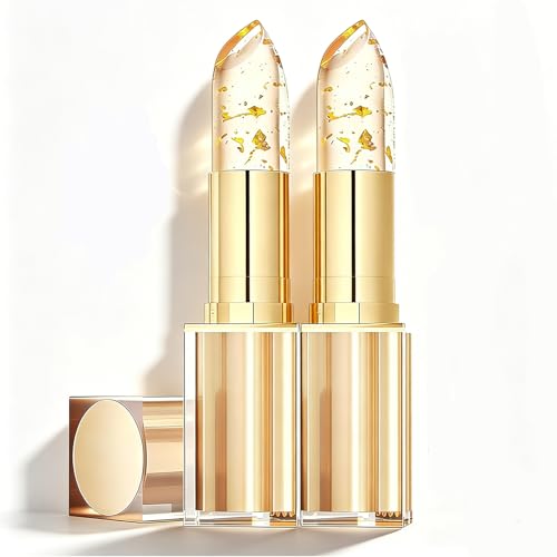 Color Changing Lipstick - Moisturizing Gold Crystal Lip Tint (2pc)