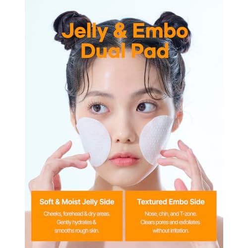 Green Tangerine Dual Peeling Pad ? Korean Exfoliating Toner Pads with 4HA Complex, Jeju Citrus Vinegar, Oil Control, Dual-Sided Texture, Hydrating & Smoothing, 50 Pads