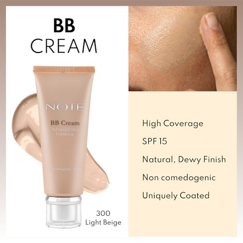 NOTE BB Cream SPF 15 - Tinted Beauty Balm Cream with Vitamin E - Hydrating Foundation Makeup for Lasting Natural Finish - 300-1 oz