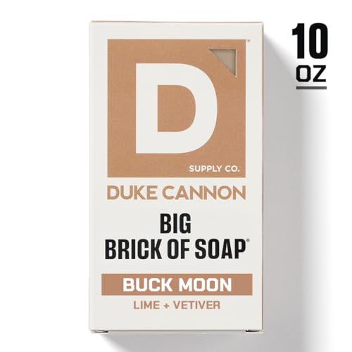 Duke Cannon Buck Moon Big Brick of Soap and Thick High Viscosity Body Wash Bundle, Vetiver & Oak Moss Scent, 10 oz Triple-Milled Bar Soap, and 18 oz 3X Thicker Body Wash (2-Pack)