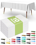 Pureegg Disposable Plastic Tablecloths 54x108 (10-Pack)