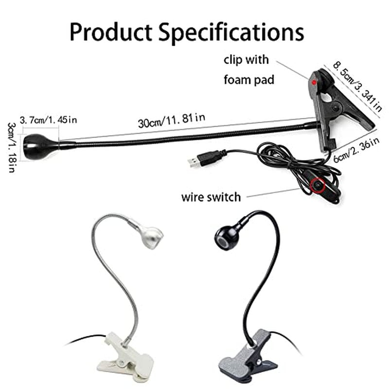 3W UV LED Gel Nail Lamp with Flexible Gooseneck Clamp