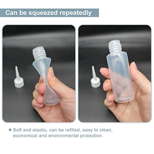 6-Pack 50ml Squeeze Applicator Bottles with Fine Tips