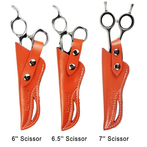 Barber Hair Scissor Case - Premium Leather Sheath for 6" & 7"