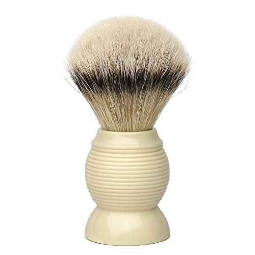 G.B.S Silvertip Badger Shaving Brush, Beehive Resin Handle Beard Hairs Extra Soft Bristles, 4.5 Inches Tall