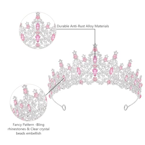 Queen Crown Rhinestone Tiara for Women - Bridal & Party Accessory