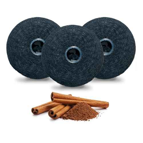 Xlent Expandable Floss Treated Activated Charcoal, Xylitol Natural Based Wax (Cinnamon, Pack of 3 (Refills Only))