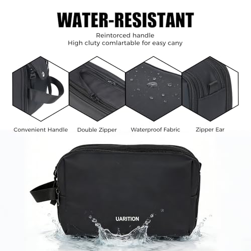 Water-Resistant Toiletry Bag for Men, 7L Travel Dopp Kit