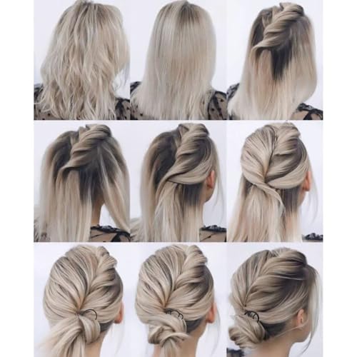 Metal Hair Side Combs Set - 7 Pc Hair Fork Pins for Buns & Updo