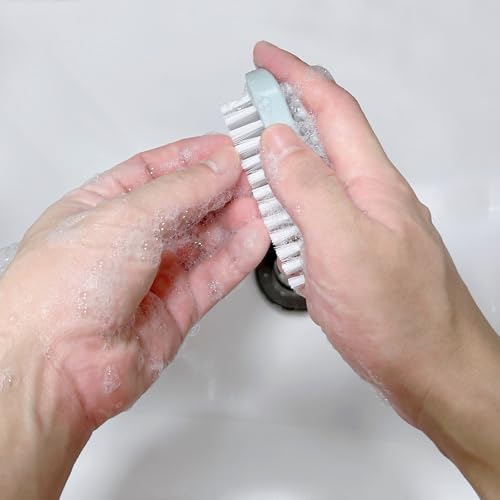 Nail Brush for Cleaning Fingernails Two Sided Hand Fingernail Scrub Brush Soft Stiff Bristles Nail Scrubber Brushes for men women kids,4 PCS