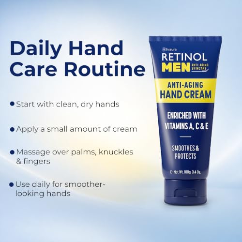Retinol Hand Cream for Dry, Cracked Hands - 3.4 oz