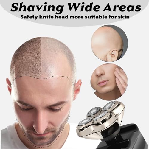 PRO 4 Head Replacement Blade Compatible with Pitbull Shaver Replacement Blade,Rotary 4 Blades Compatible with Skull Pitbull Gold/Silver/Platinum PRO,Blades Fit for Butterfly Kiss Head Shavers,1Pack.