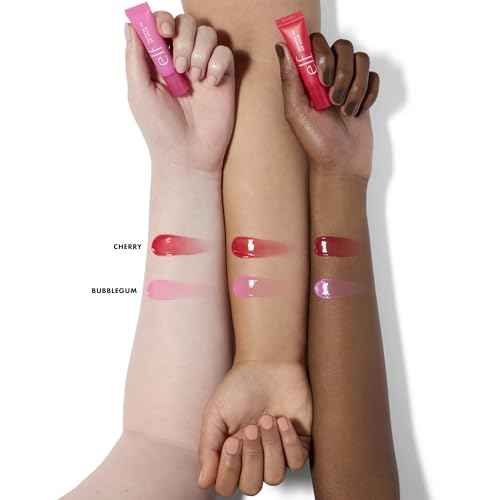 e.l.f. Squeeze Me More Lip Balm Duo, Moisturizing Balm For A Sheer Tint Of Color, Made With Hyaluronic Acid, Vegan & Cruelty-Free, Cherry & Bubblegum