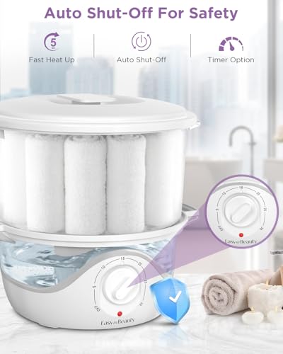 Hot Towel Warmer 2.6L - Spa Facial Steamer with Auto-Off