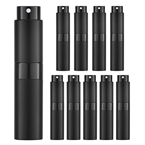 Tekson 10Pcs 8ml Travel Perfume Atomizers Refillable Spray Bottles