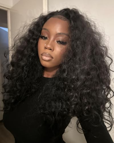 OQ Loose Curly Half Wig Human Hair 24 Inch - Natural Look, Glueless Style