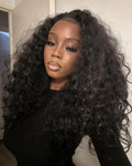 OQ Loose Curly Half Wig Human Hair 24 Inch - Natural Look, Glueless Style