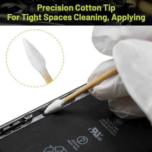 500/1000 pcs Gun Cleaning Swabs in Storage Case - 6 Inch Bamboo Handled Pistol Cleaning Swabs