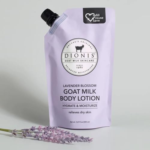 Dionis Goat Milk Lavender Blossom Body Lotion & Refill Pouch 2-Piece Gift Set