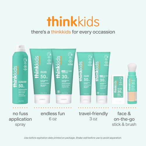 Thinkkids SPF 50+ Mineral Sunscreen, 6 Fl Oz