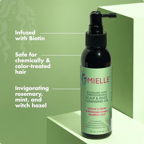 Mielle Rosemary & Mint No-Rinse Scalp & Edge Cleansing Hair Oil 4 oz
