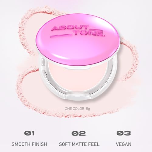 ABOUT TONE Glow Powder Pact - Pressed Powder Compact with Mirror