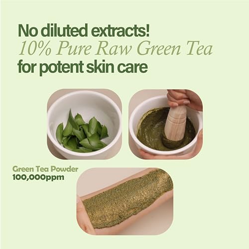 FLANER Green Caviar Peeling Mask ? Natural Face Exfoliator with 100,000ppm of Green Tea, Dead Skin & Blackhead Remover, 99% Micro Marine Spicules, Centella Asiatica, Gentle Exfoliating Scrub,100g