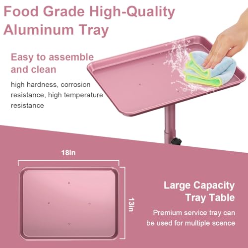 JOSTZHXIN Salon Tray,Rolling Tray Tattoo Tray,Hairstylist Rolling Tray Trolley, Height Adjustable Salon SPA Service Tray Cart