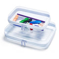 Clear Hard Shell Zipper Storage Cases Set (S+M)