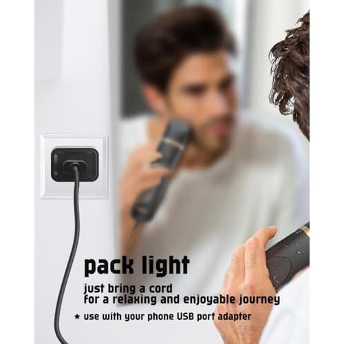 uijino Bikini Trimmer Charger Compatible with AREYZIN Bikini Trimmer BG200 BG210 BG220 BG250 BG200WH, 3.3ft Power Cord