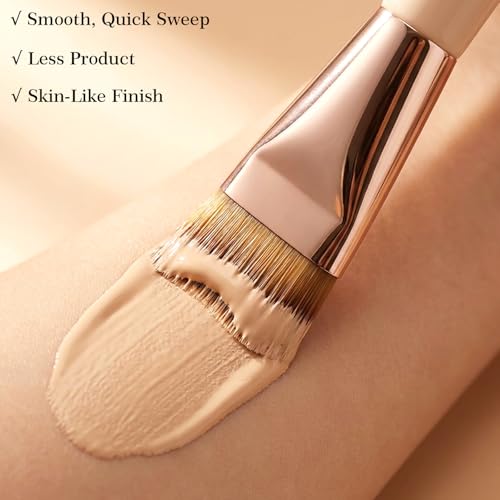 Molain 2-Pack Flat Foundation Brush for Liquid Makeup