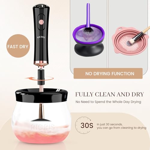 RICRIS Electric Makeup Brush Cleaner & Dryer - 26,000 RPM Spinner