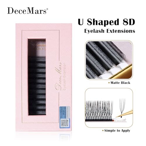 8D U Shaped Eyelash Extensions - 1400 Bundles Premade Fans