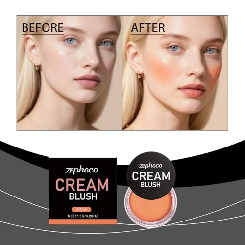 Cream Blush & Lip Tint - Buildable Cheek Color, Dewy Finish