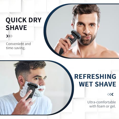 SH71/50 Replacement Shaving Heads Compatible with Phili*s Series S5000 (S5XXX) & S7000 (S7XXX) Shavers-Fits SH60/70, SH70/70 Models (Blue-2pcs)