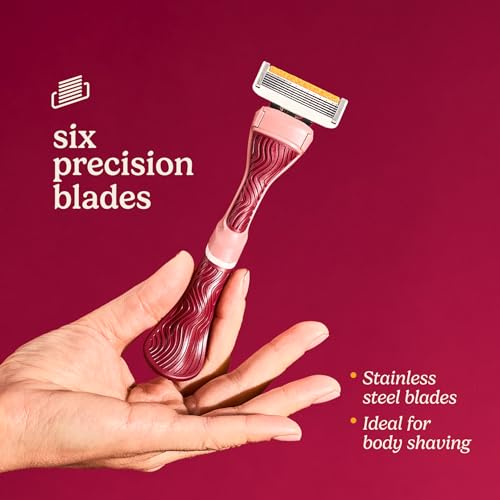 Dollar Shave Club Women Guest Pass Maroon Body Shave Starter Kit