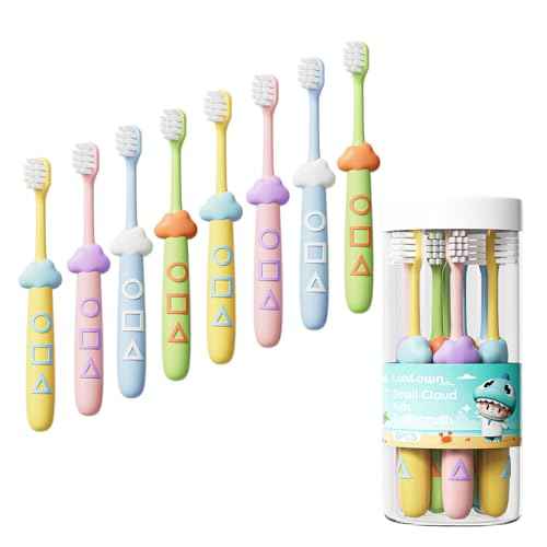 Kids Toothbrushes 8 Pack,Soft Bristle Toothbrush for Toddlers 2-12 Years Old, Cute Multicolor Boys Girls Toothbrushes,Clean Kids Teeth Bristles Not Easy to Shed