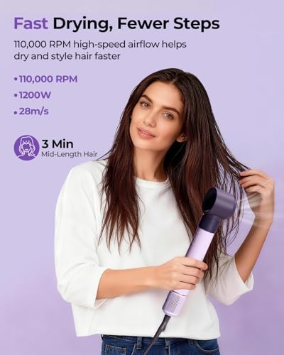 Funflow 6-in-1 Air Wrap Hair Styler with Auto Curler & Straightener